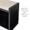 Honey Can Do Black 3-Cube Storage Bench with Cushion and Cubby Holes